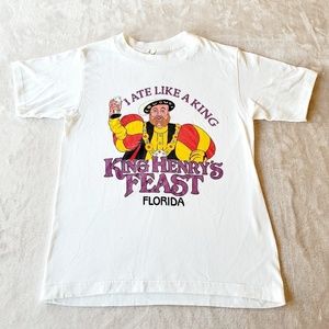 Vtg 80s King Henry's Feast Tshirt 1980s Florida